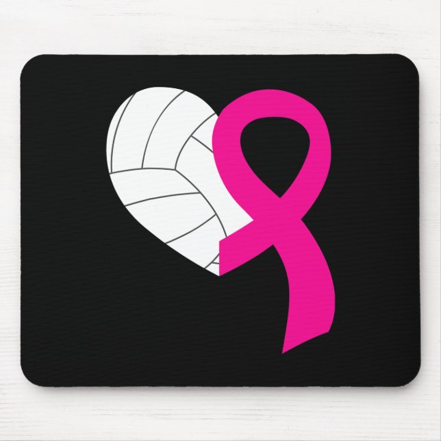 Tapis De Souris Volleyball rose ruban Cool Cancer du sein Prix (Devant)
