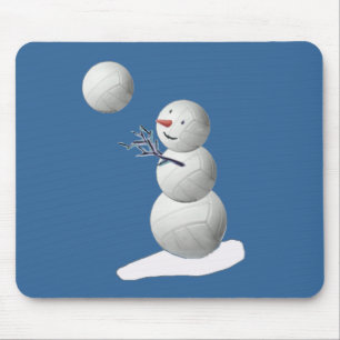 Tapis De Souris Volleyball Snowman