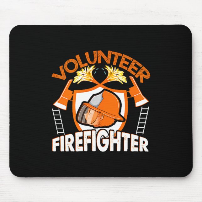 Tapis De Souris Volunteer Firefighter Fireman Gift Proud Firefight (Devant)