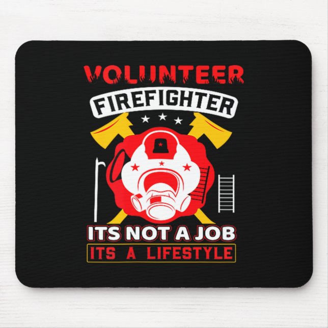 Tapis De Souris Volunteer Firefighter Fireman Gift Proud Firefight (Devant)