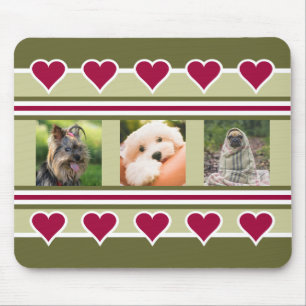 Tapis De Souris VOS PHOTOS / Chiens de vacances Motif doux pavé so
