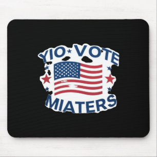 Tapis De Souris Vote Patriotique S Design Avec Drapeau Américain E