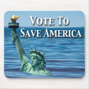 Tapis De Souris Voter pour sauver l'Amérique Cette élection