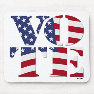 Tapis De Souris VOTEZ "V O T E" avec DRAPEAU DES ÉTATS-UNIS