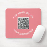 Votre code QR personnalisé Pad de souris de texte 