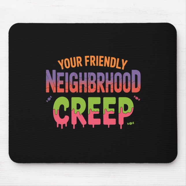 Tapis De Souris Votre Conception d'Halloween créole de quartier co (Devant)