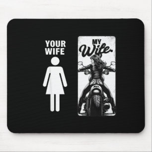 Tapis De Souris Votre femme est simple Ma femme Biker Wife Saint-V