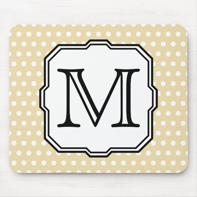 Tapis De Souris Votre lettre. Monogramme fait sur commande. Point (Devant)