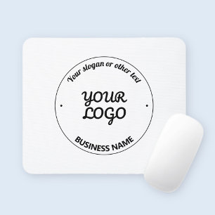 Tapis De Souris Votre logo avec Slogan et nom commercial modifiabl
