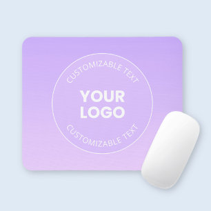 Tapis De Souris Votre logo Dégradé ombré lavande subtil