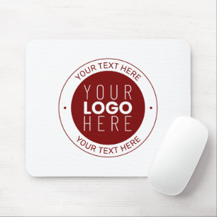 Tapis De Souris Votre logo et texte personnalisable   Rouge foncé/