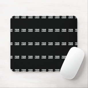 Tapis De Souris Votre logo motif de bande striée horizontalement