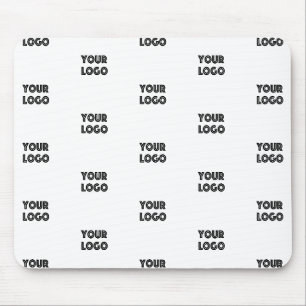 Tapis De Souris Votre logo simple logo répétitif   Blanc