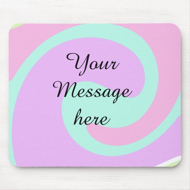 Tapis De Souris Votre message ici ajouter du texte nom monogramme  (Devant)