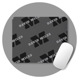 Tapis De Souris Votre nom ou nom d'entreprise   Gris Masculin Mode