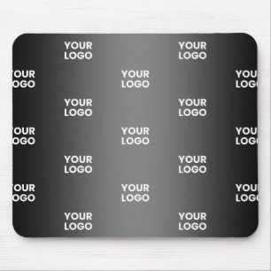 Tapis De Souris Votre simple logo répétitif   Gradient noir et gri