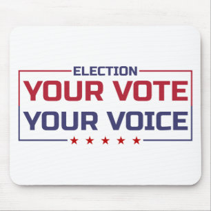 Tapis De Souris Votre Vote Votre Voix police colorée