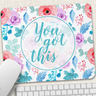 Tapis De Souris Vous Avez Cela Citation Motivationnelle Florale Aq