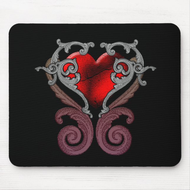 Tapis De Souris Vous Avez Mon Coeur (Rouge) (Devant)