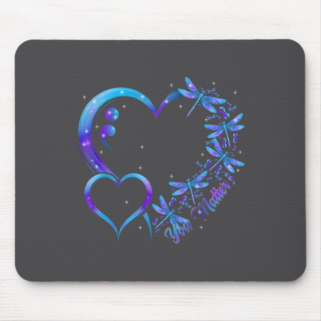 Tapis De Souris Vous Dragonfly Prévention du Suicide Sensibilisati (Devant)
