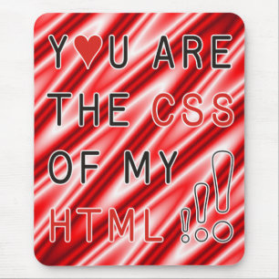 Tapis De Souris Vous êtes mon CSS - vagues rouges blanches