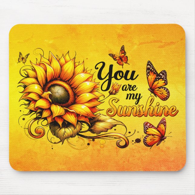 Tapis De Souris Vous êtes mon soleil Tournesol (Devant)