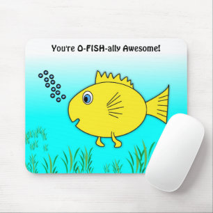 Tapis De Souris Vous Êtes Officiellement Poisson-O-Poisson Awesome