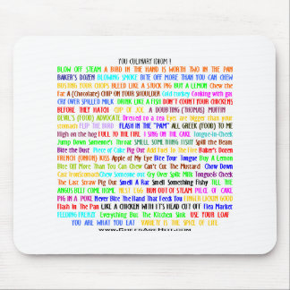 TAPIS DE SOURIS VOUS IDIOME CULINAIRE MOUSEPAD