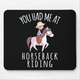 Tapis De Souris Vous M'Avez Eu À Horseck Équitation Equestre Drôle