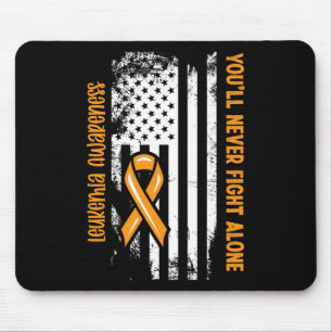 Tapis De Souris Vous ne combattrez jamais seul Cancer du sang Leuc