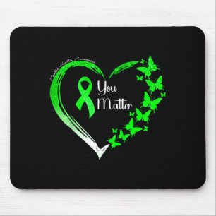 Tapis De Souris Vous papillon cœur vert santé mentale femmes