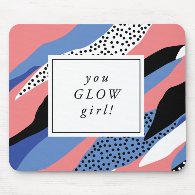 Tapis De Souris Vous rougeoyez fille Mousepad inspiré (Devant)