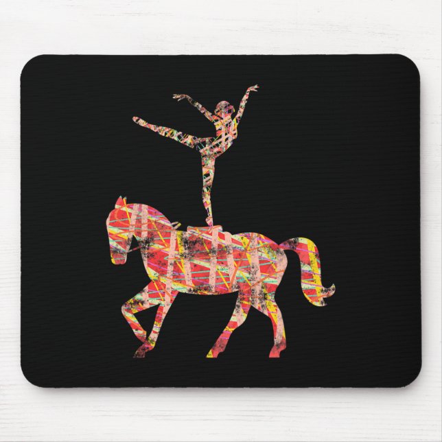 Tapis De Souris Voûte Equestre Cheval Girl Vaulting Horseback (Devant)