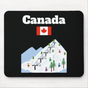 Tapis De Souris Voyage à la station de ski du Canada Amateur de sk