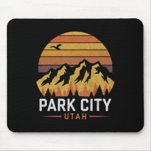 Tapis De Souris Voyage à Park City Utah Montagnes Ski Randonnée Ca