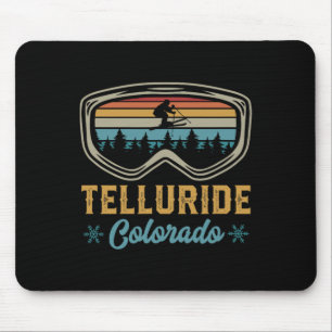 Tapis De Souris Voyage à ski à Telluride Colorado Montagne de styl