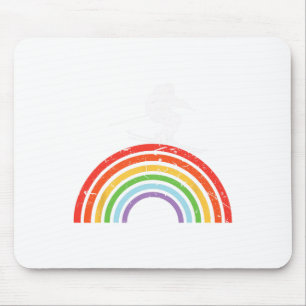 Tapis De Souris Voyage à ski Ski Rainbow