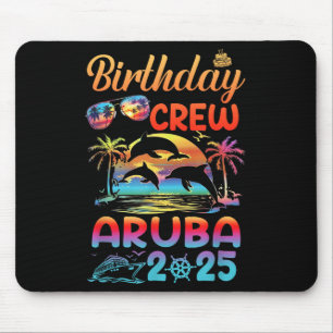 Tapis De Souris Voyage anniversaire à Aruba 2025 Groupe correspond