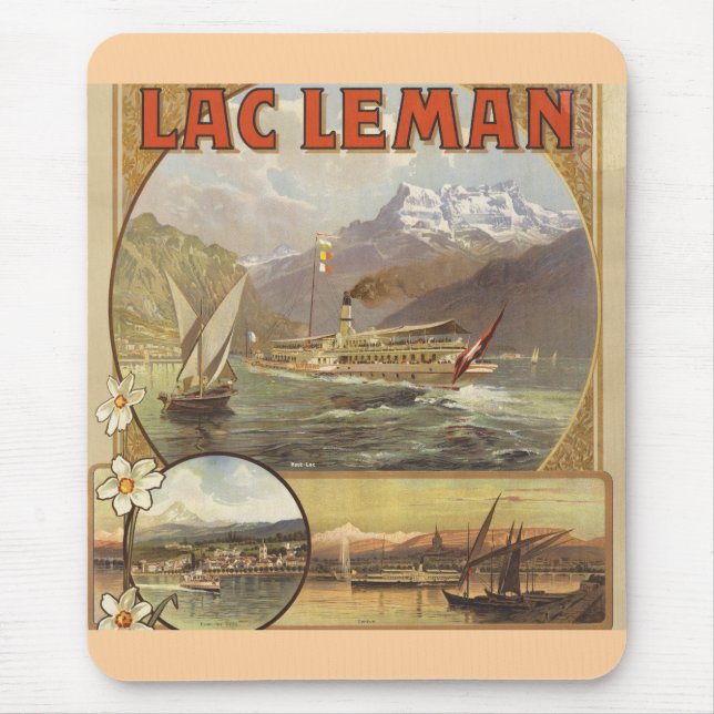 Tapis De Souris Voyage au Lac Léman (Devant)