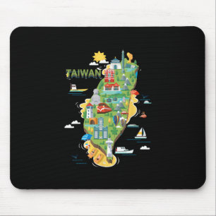 Tapis De Souris Voyage autour de l'Asie Taïwan Taipei Vacances en