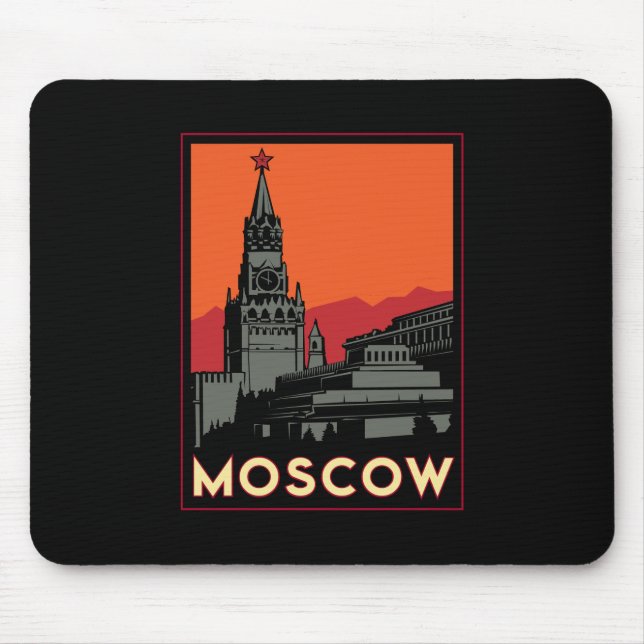 Tapis De Souris voyage d'art déco de Moscou Russie le Kremlin (Devant)