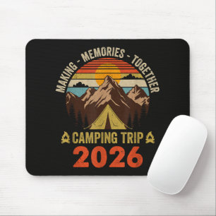 Tapis De Souris Voyage de camping familial au coucher du soleil ré