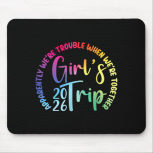 Tapis De Souris Voyage de filles 2026 vacances colorées amis assor