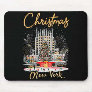 Tapis De Souris Voyage de filles de Noël à New York Ny corresponda