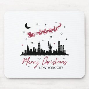 Tapis De Souris Voyage de Noël à New York, Joyeux Noël Nouveau