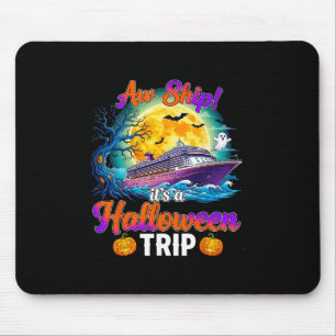 Tapis De Souris Voyage d'Halloween Équipage de croisière drôle Vac
