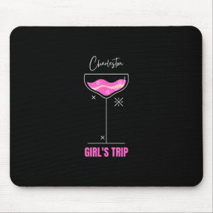 Tapis De Souris Voyage entre filles avec boisson sur la plage à Ch