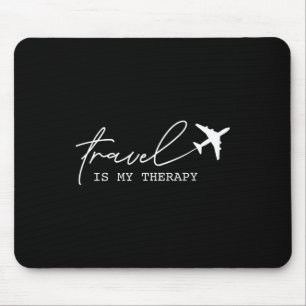 Tapis De Souris Voyage Rétro Est Ma Thérapie Voyage Vacances Voyag