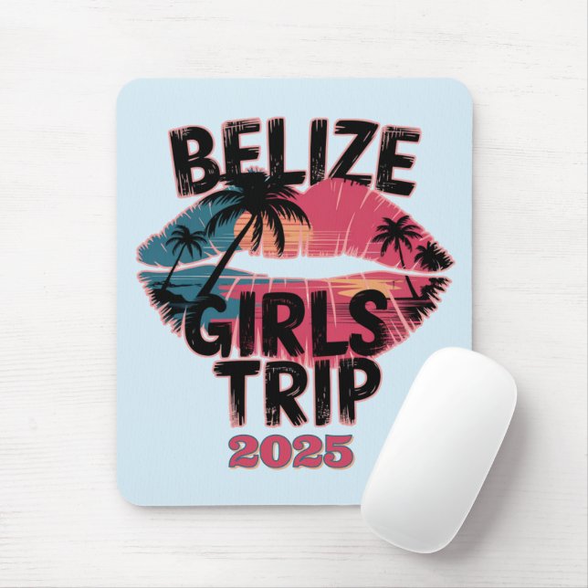 Tapis De Souris Voyage tropical de filles au Belize  (Avec souris)