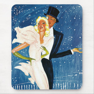Tapis De Souris Voyage Vintage, Amour Romantique Hiver à Monte Car